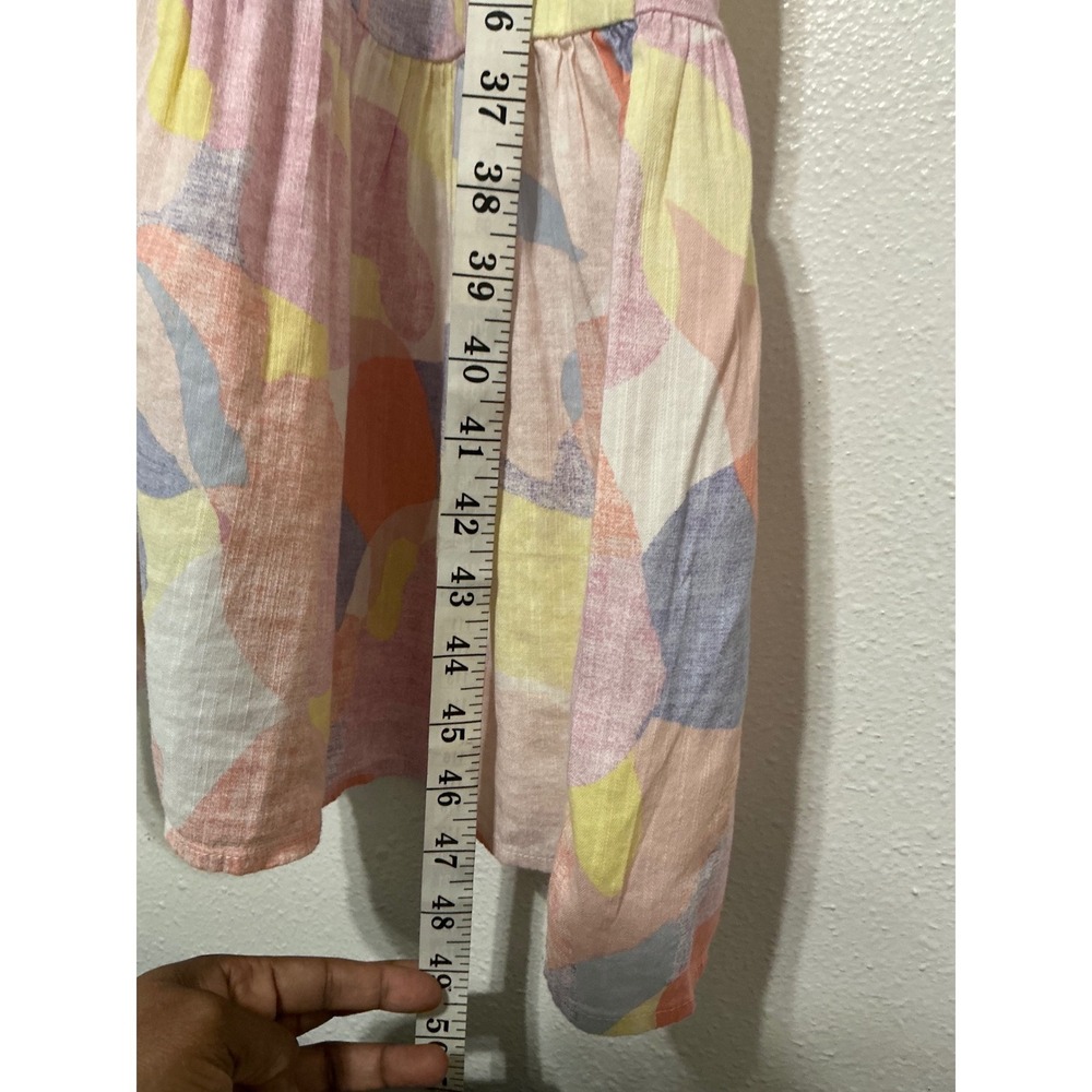 Gap Print Flutter Sleeve Midi Dress Cottagecore Coastal Beachy Resort Vacation M - Picture 3 of 9